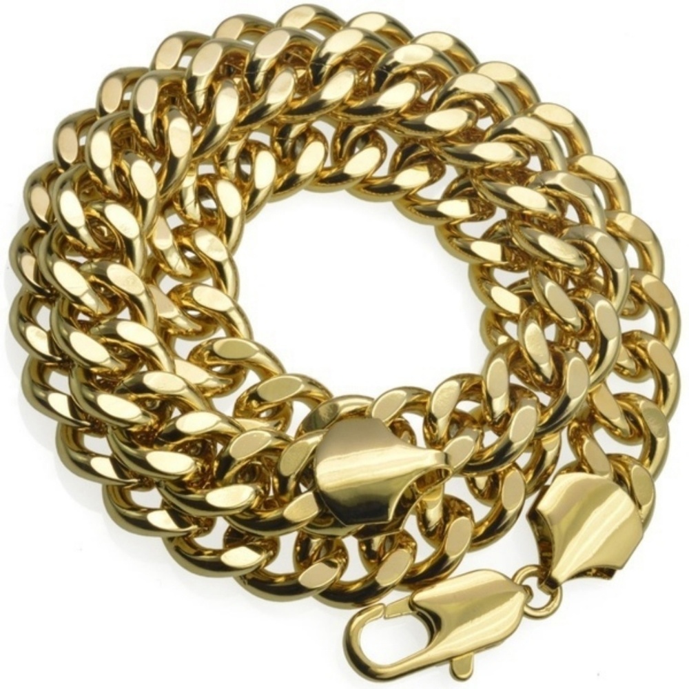 18k gold plated solid heavy chain